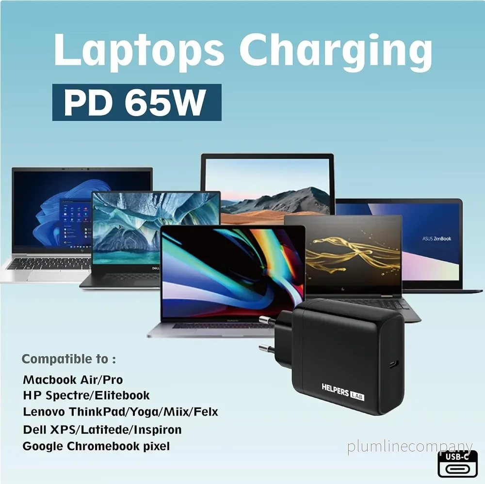 NÖRDIC Väggladdare USB-C PD65W Nano - Bild 2