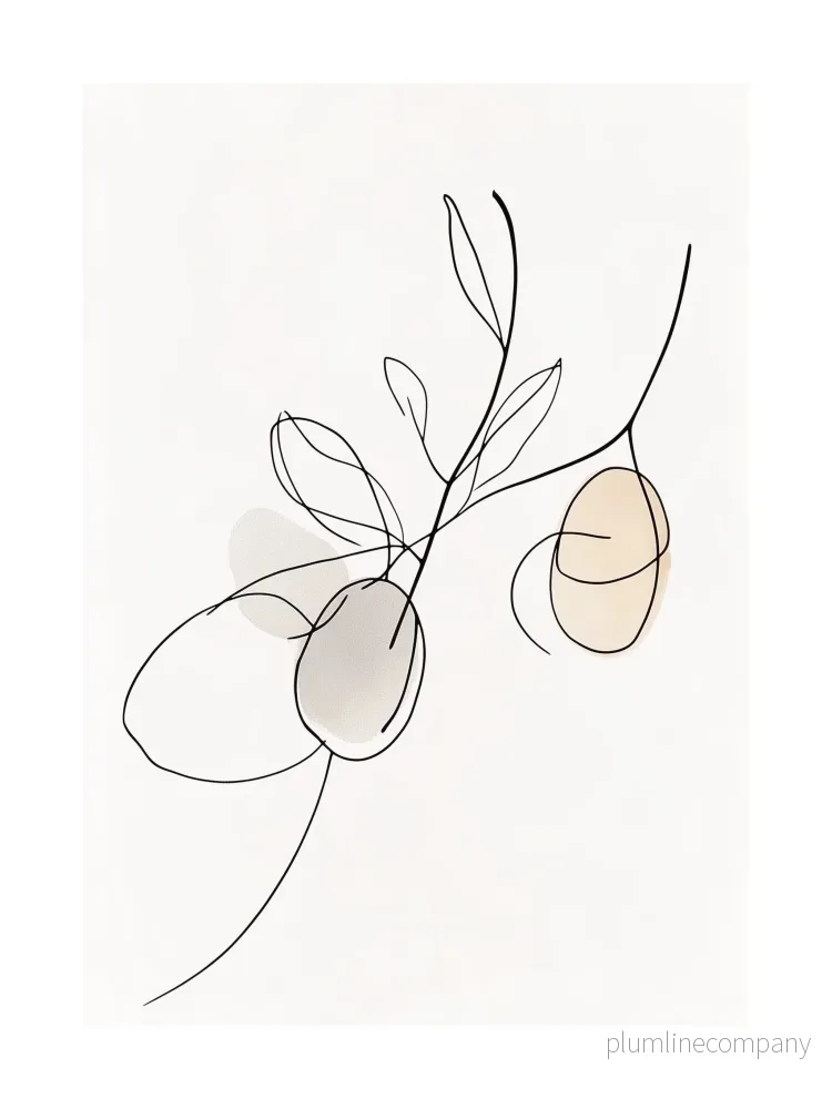 Botanical Line Art Poster