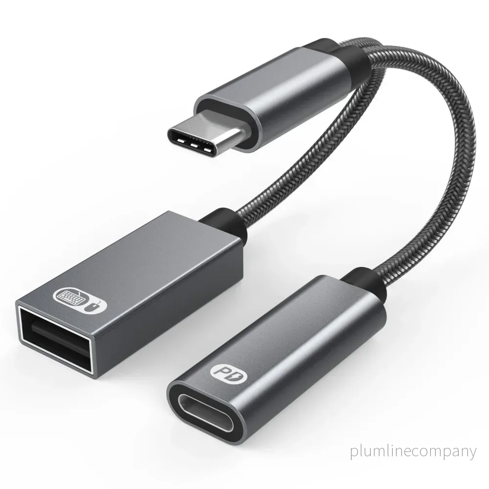 NÖRDIC USB-C hub 2 portar 1x USB-A 2.0 1x USB-C PD 3.0 60W NÖRDIC USB-C hub 2 portar 1x USB-A 2.0 1x USB-C PD 3.0 60W