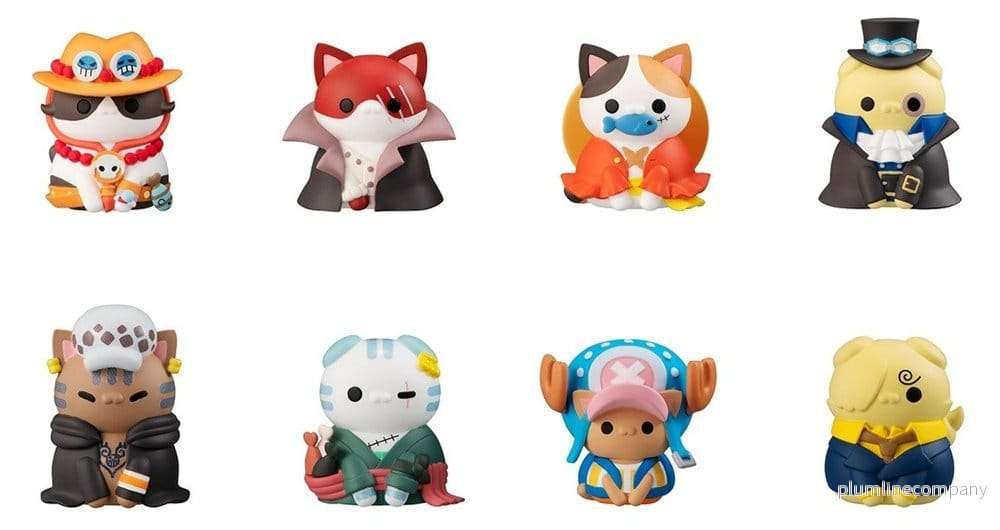 One Piece Mega Cat Project Mini Figures NyanPieceNyan! I’m gonna be king of Paw-rates!! Blind Box-assortiment (8) – återutgåva One Piece Mega Cat Project Mini Figures NyanPieceNyan! I’m gonna be king of Paw-rates!! Blind Box-assortiment (8) – återutgåva