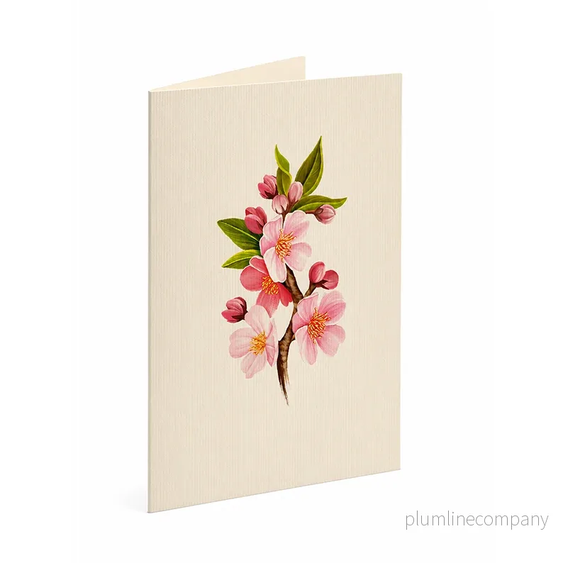 Pop-up-kort, körsbärsblommor i vas - Bild 3