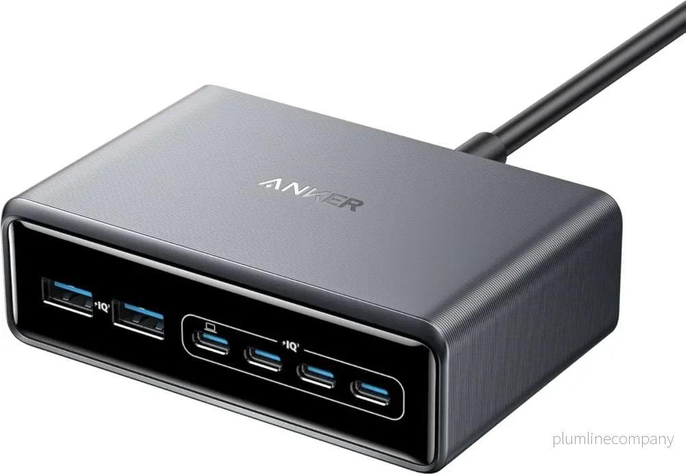 Anker Prime-laddare, 200W 6-port GaN-laddstation, Snabbladdare USB C