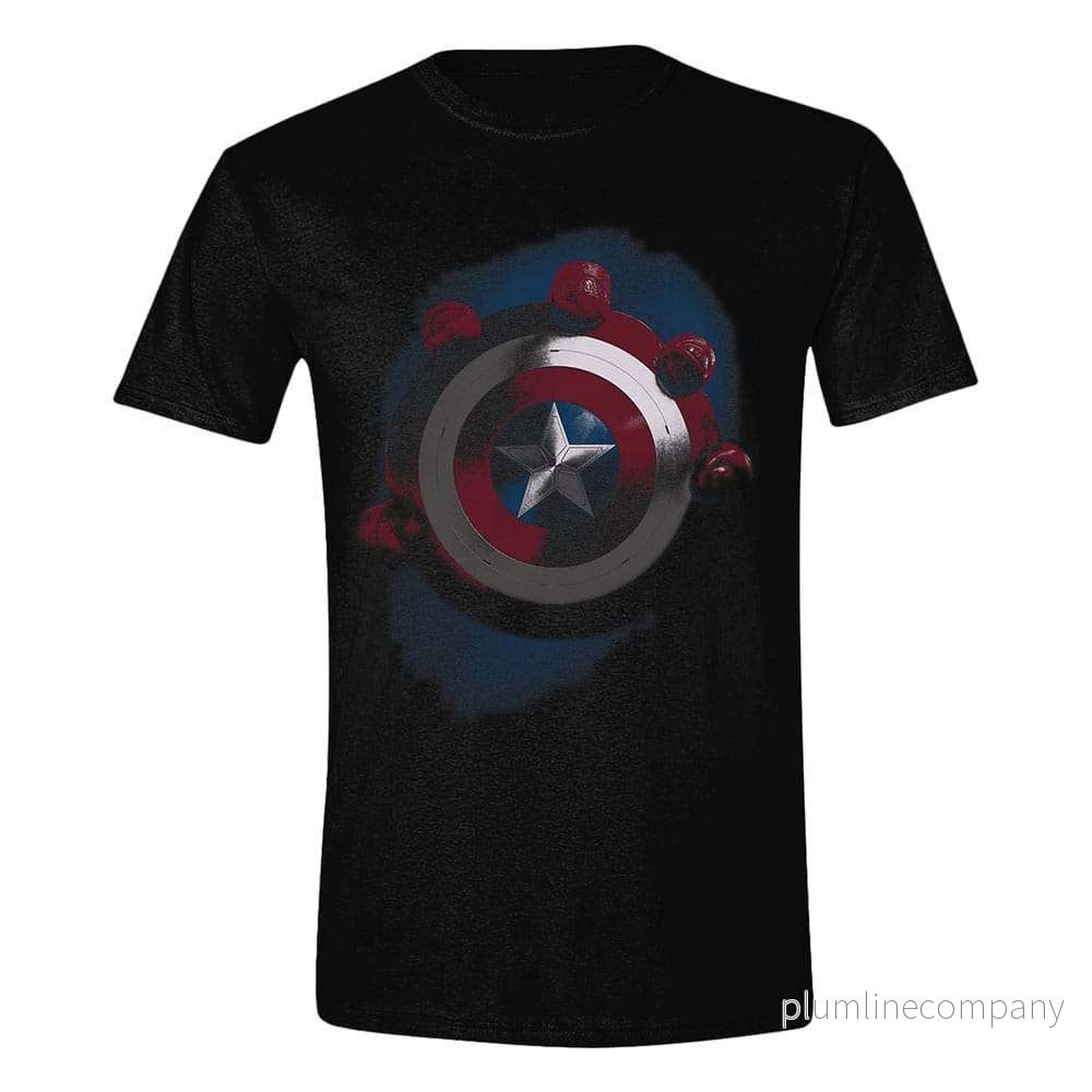Captain America: Brave New World T-shirt – Captain America Shield with Red Captain America: Brave New World T-shirt – Captain America Shield with Red