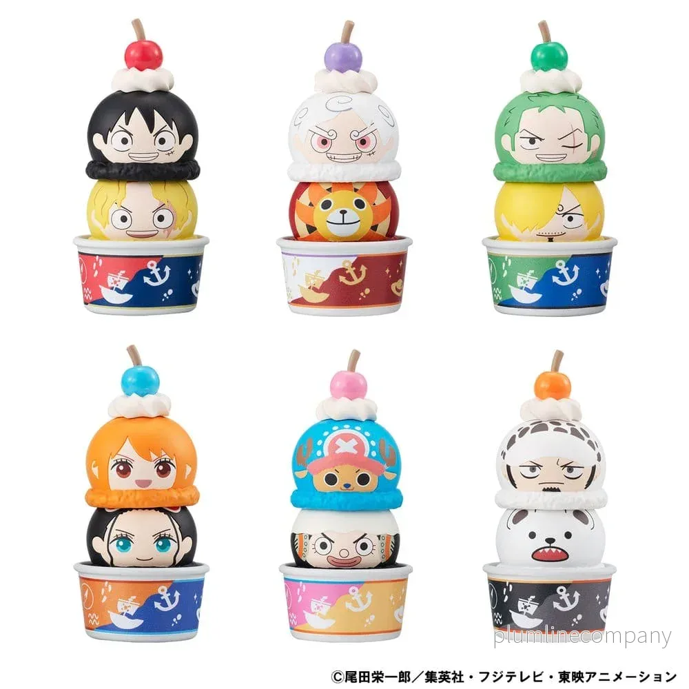 One Piece Tsumichen Stapla & Byt Tradingfigur 6-Pack 8 cm (med present) - Bild 2