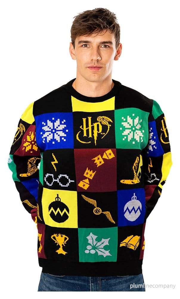 Harry Potter jultröja Deluxe Patchwork Stickad