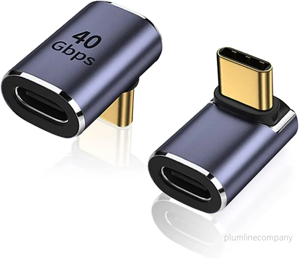 NÖRDIC USB4 vinklad adapter hane till hona 40G 8K60Hz PD240W NÖRDIC USB4 vinklad adapter hane till hona 40G 8K60Hz PD240W