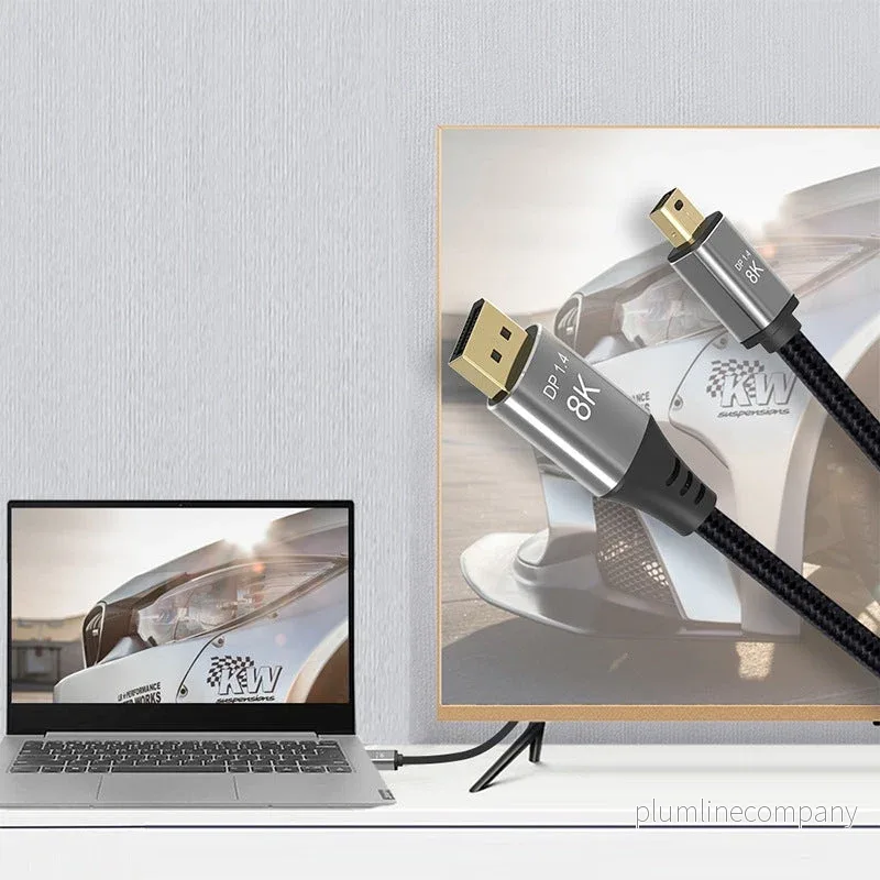 NÖRDIC 3m Mini DisplayPort till DisplayPort-kabel 8K@60Hz 4K@240Hz 32.4Gbps - Bild 3
