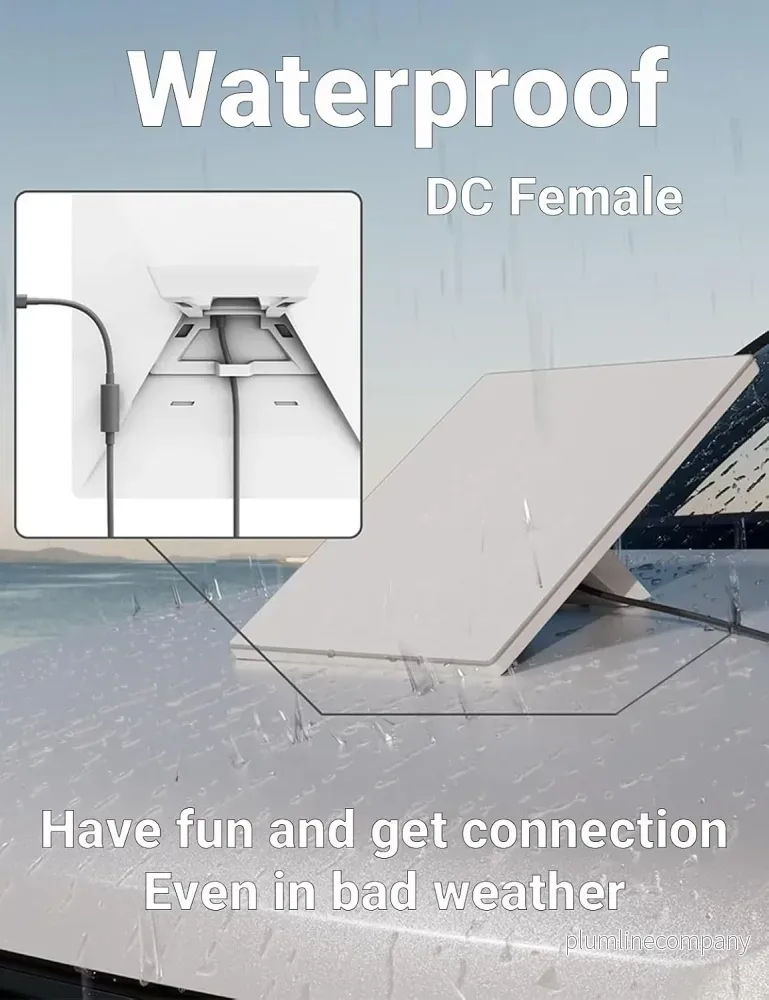 Starlink Mini DC 5,5×2,1mm till USB-C-kabel 20cm, vattentät, smart PD-chip, för 100W+ PD-laddare, powerbank och kraftstation - Bild 3