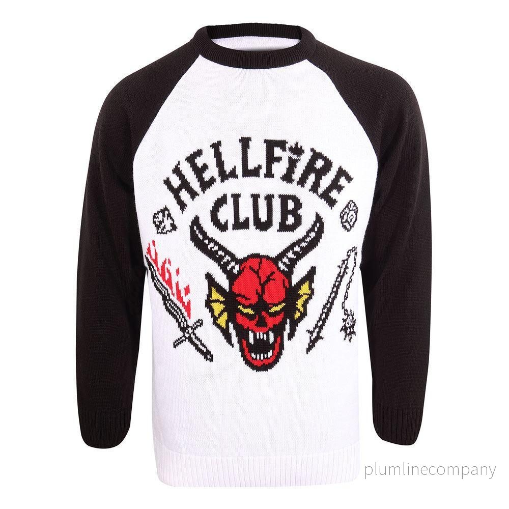 Stranger Things Sweatshirt Christmas Jumper Hellfire Club Stl L