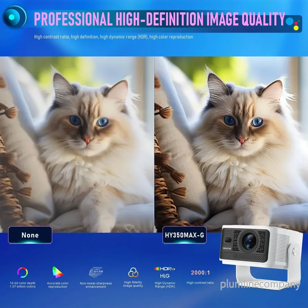 NÖRDIC Projektor Google-certifierad 1080p 500 ANSI lumen 2.4/5G WiFi 6 Android 11 - Bild 2