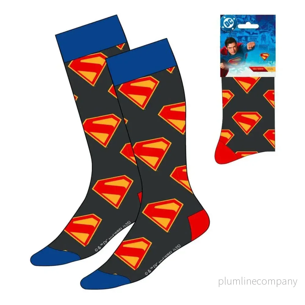 DC Comics Strumpor med Superman-logga i Blå & Röd (Storlek 38-45)