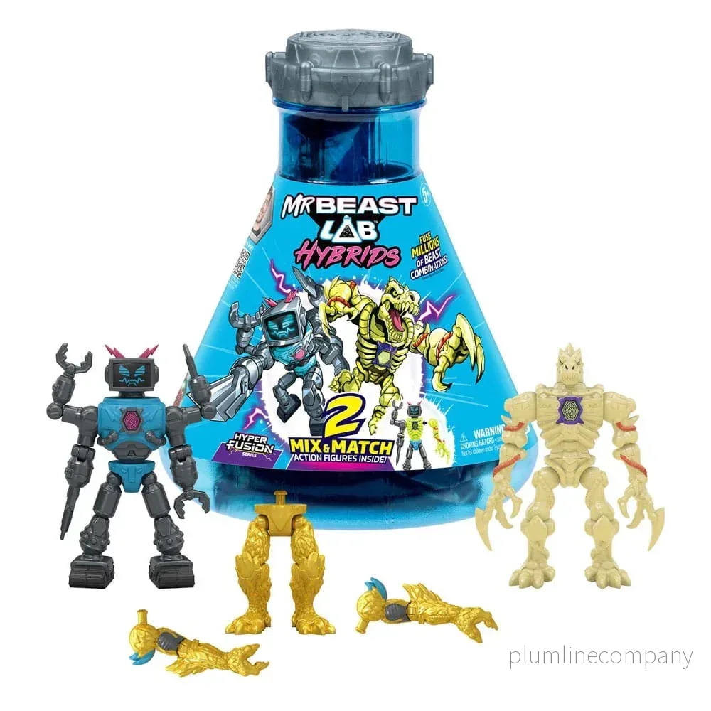Mr. Beast Lab Hybrids Series 2 Mini Figuren 2er-Pack Lab-Bot vs Gid Skeleton 11 cm - Bild 2