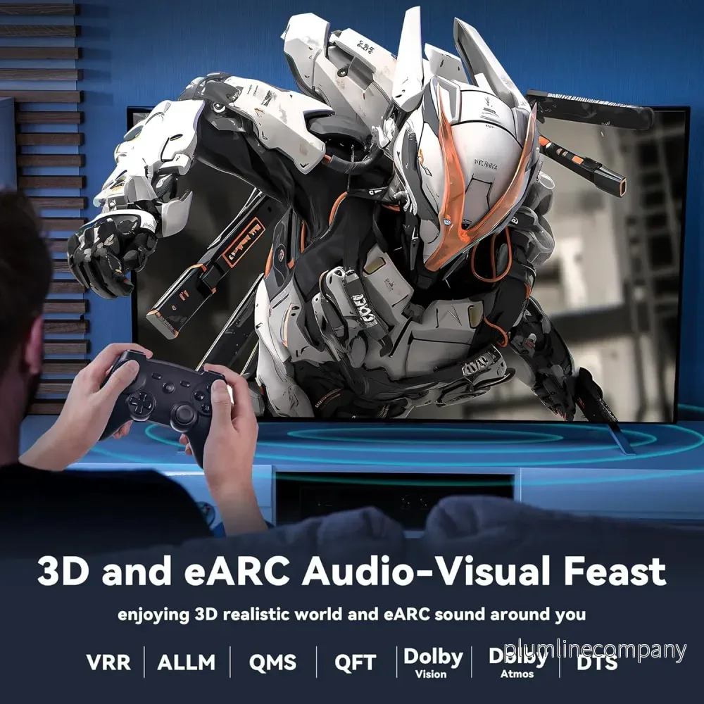 NÖRDIC 30m aktiv AOC Optisk Fiberkabel HDMI 2.1 8K 60Hz 4K 120Hz 48Gbps Dynamic HDR, eARC, VRR kompatibel med RTX 3080 3090 - Bild 3