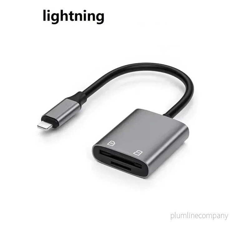 NÖRDIC Lightning Kortläsare 2 Slot SD, MicroSD UHS-I NÖRDIC Lightning Kortläsare 2 Slot SD, MicroSD UHS-I