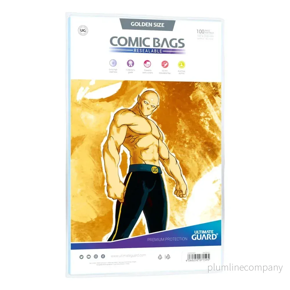 Ultimate Guard Comic Bags Resealable (100) - Golden Size - Bild 2