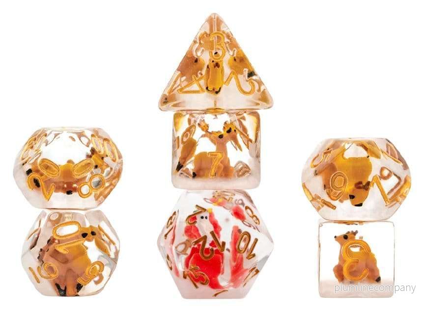 Christmas Resin Dice Set Reindeer & Santa Christmas Resin Dice Set Reindeer & Santa