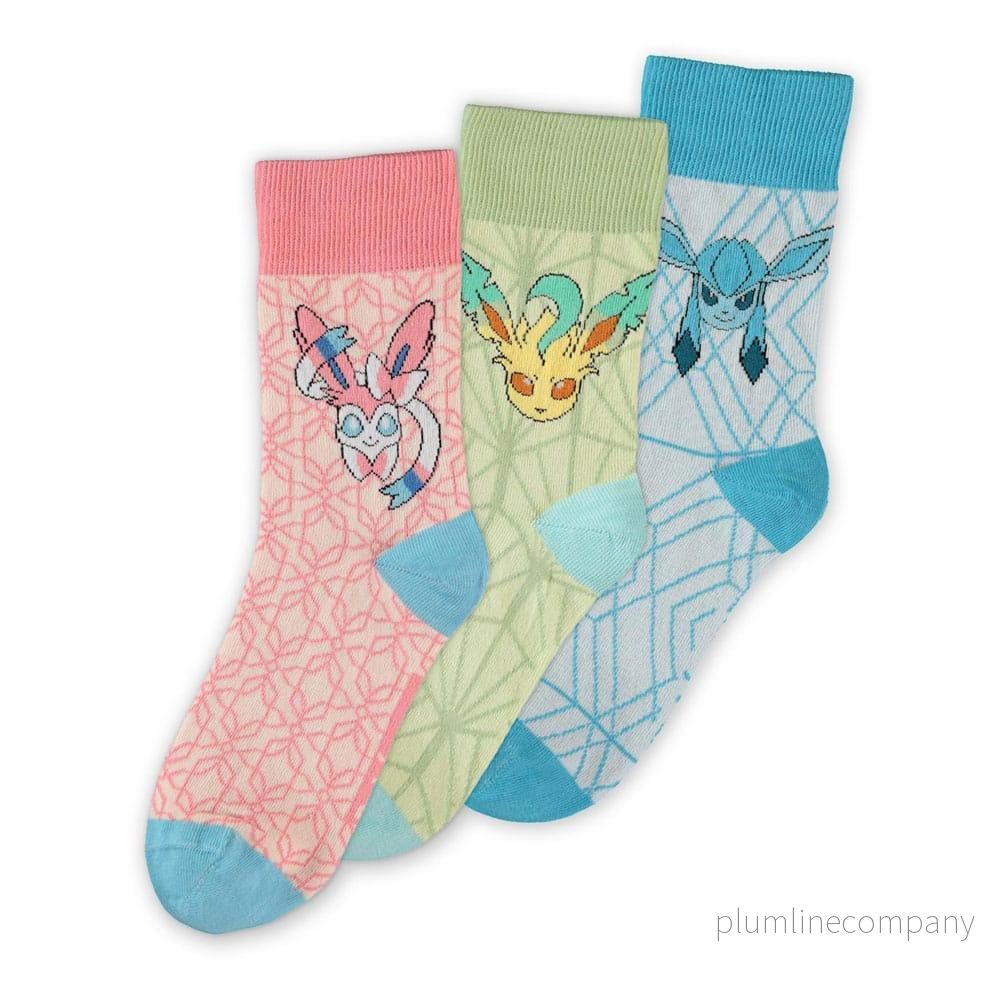Pokémon Strumpor 3-Pack Eevee Evolution 3.0 (Storlek 39-42)