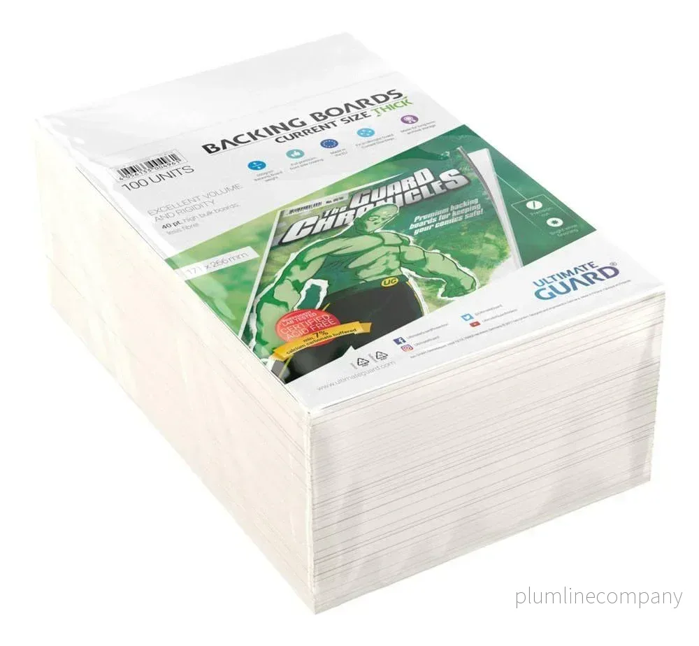 Ultimate Guard Comic Backing Boards (100) - Current Size Thick