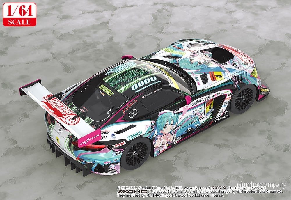 Good Smile Hatsune Miku AMG 2019 SUPER GT – 1/64 Skala Minibil, 7 cm - Bild 3