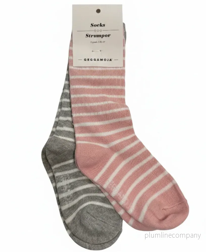Strumpor två-pack Grå/Rosa/Vit Strumpor två-pack Grå/Rosa/Vit