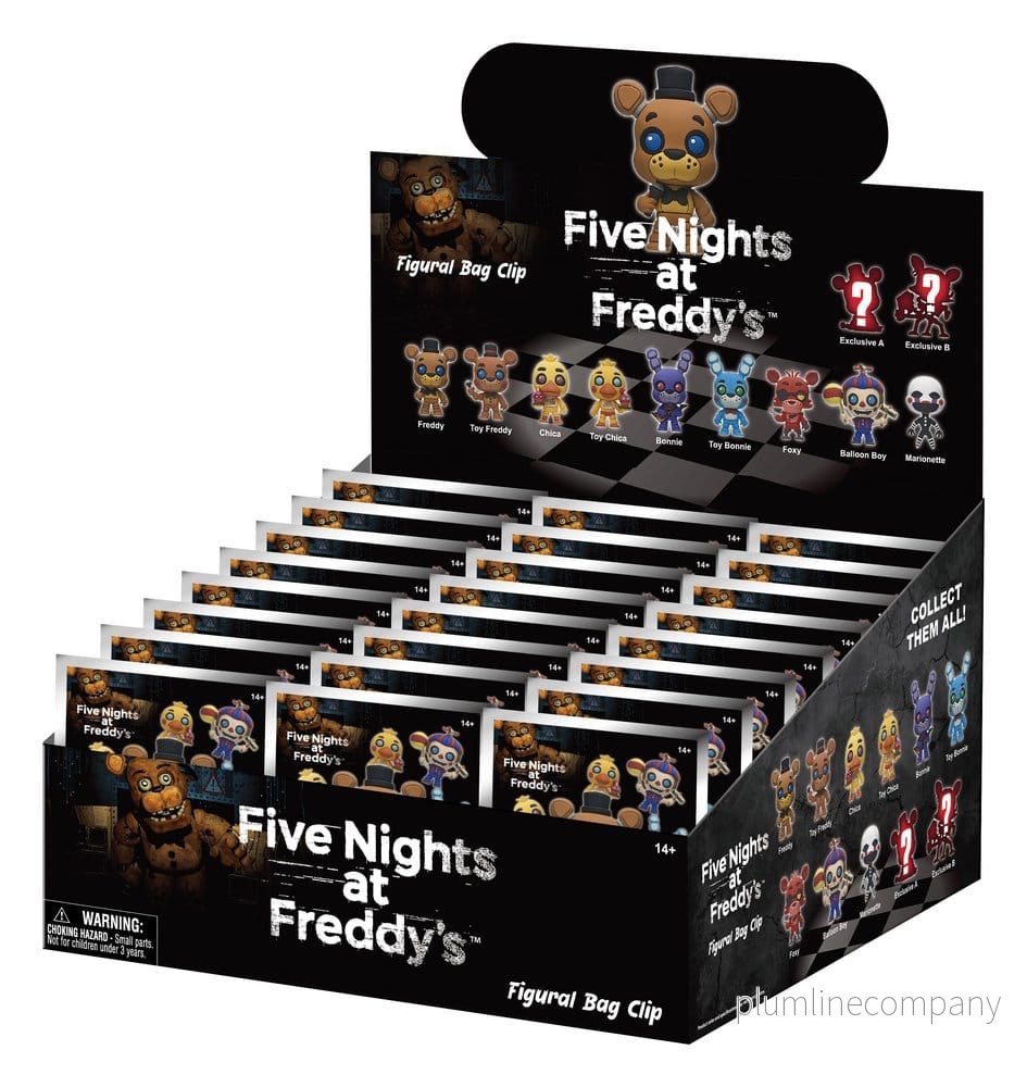 Fem Nätter på Freddys 3D PVC Påsklämma Serie 1 Förpackning med 24 Blindpåsar Fem Nätter på Freddys 3D PVC Påsklämma Serie 1 Förpackning med 24 Blindpåsar