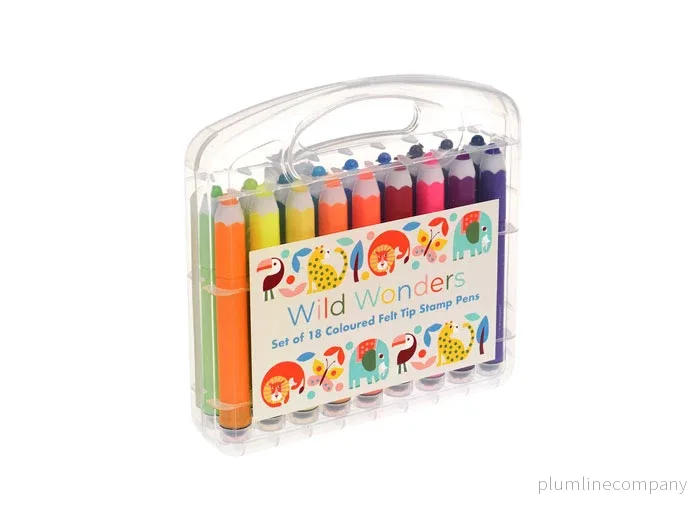 Tuschpennor Stämpel 18-p Wild Wonders Tuschpennor Stämpel 18-p Wild Wonders