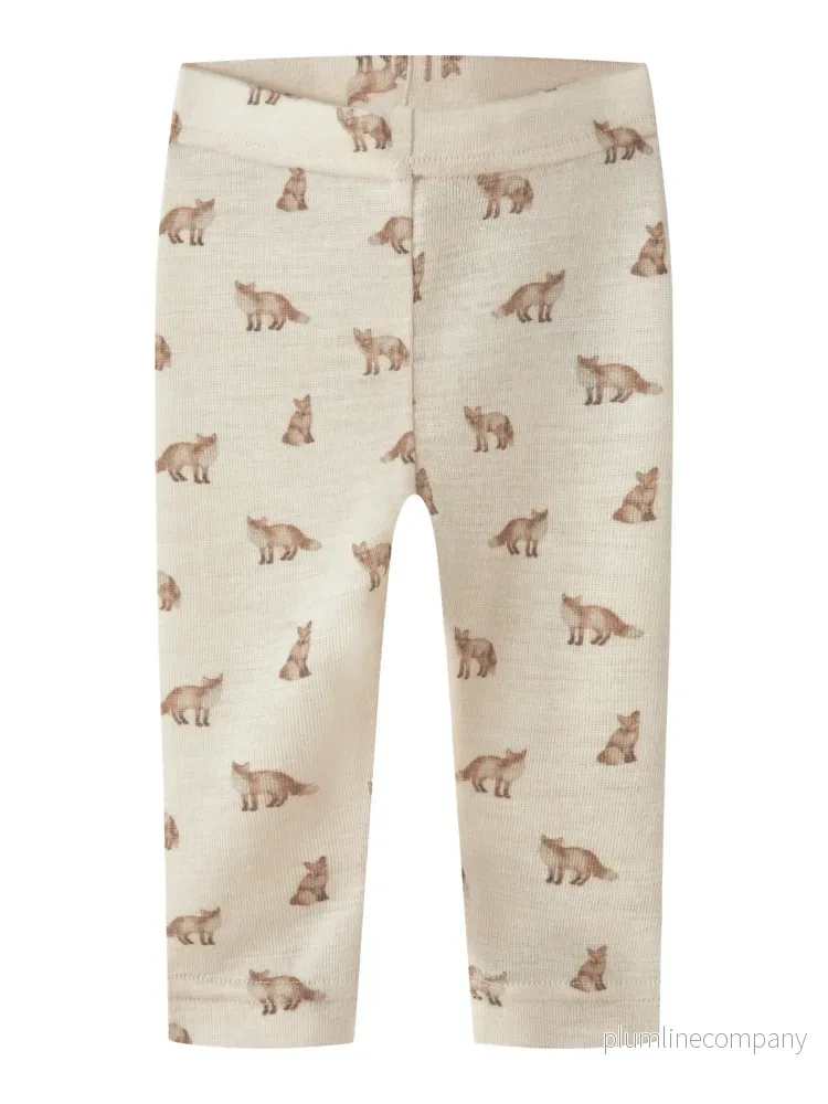 Ull-leggings – NBMNALU WO/MO SLIM LEGGING LIL NOOS – Turtledove FOX