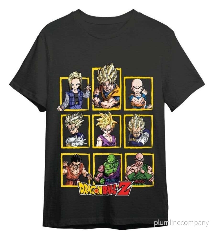 Dragon Ball Z T-Shirt Characters Svart Dragon Ball Z T-Shirt Characters Svart