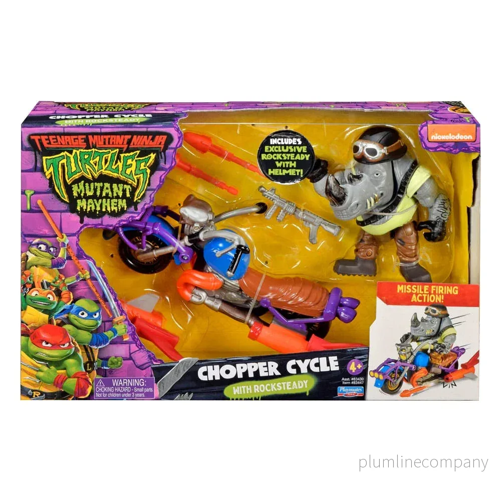 Teenage Mutant Ninja Turtles Actionfigur Chopper med Rocksteady - Bild 3
