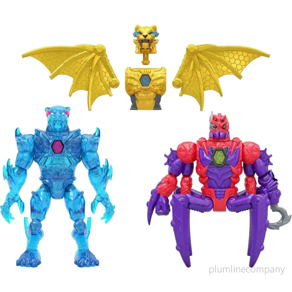 Mr. Beast Lab Hybrids Series 2 Mini Figuren 2er-Pack Spider vs Energy Panther 11 cm - Bild 3