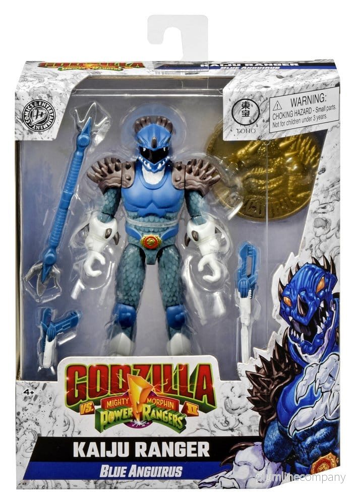 Mighty Morphin Power Rangers x Godzilla Actionfigur Blå Anguirus - Bild 3