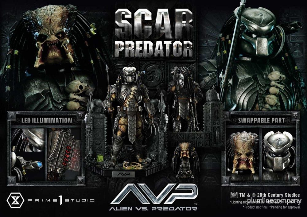 The Alien vs. Predator Museum Masterline Series Statue 1/3 Scar Predator 93 cm - Bild 2
