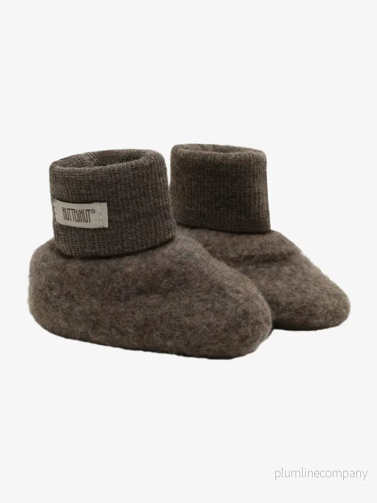 HUTTEliHUT Tossor i ullfleece – Brown Melange HUTTEliHUT Tossor i ullfleece – Brown Melange