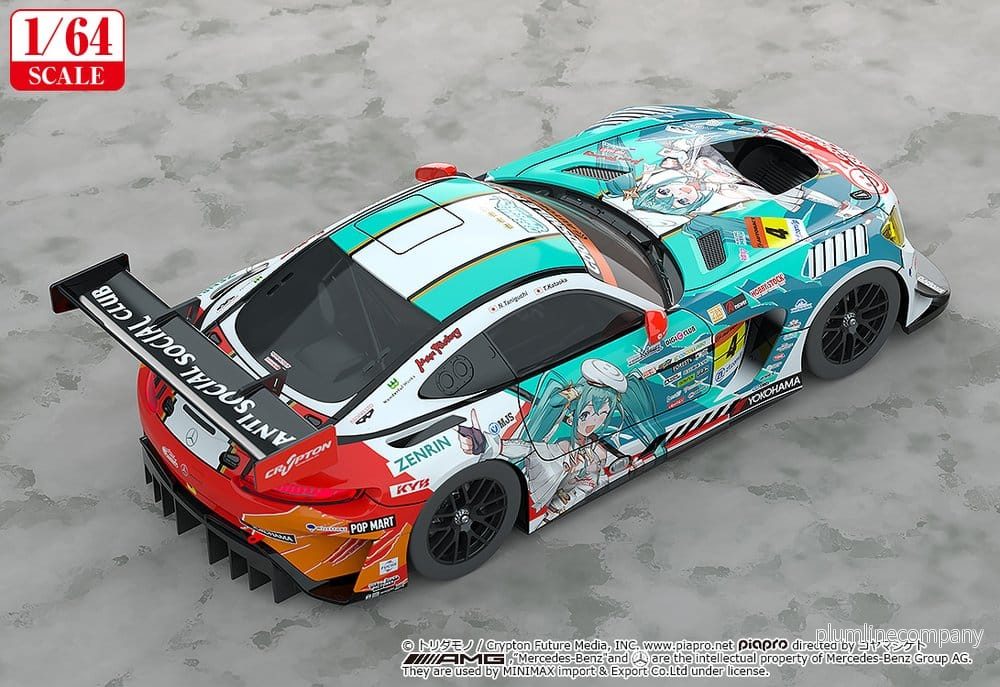 Hatsune Miku GT Project Fordonsmodell 1/64 AMG Säsongsöppning 2023, 7 cm - Bild 3