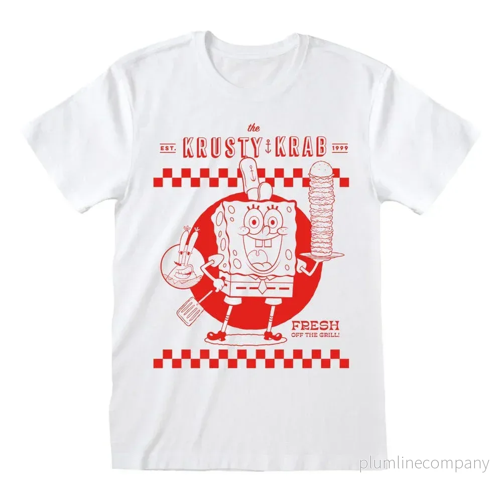 Svampbob T-Shirt Krusty Krab Vit