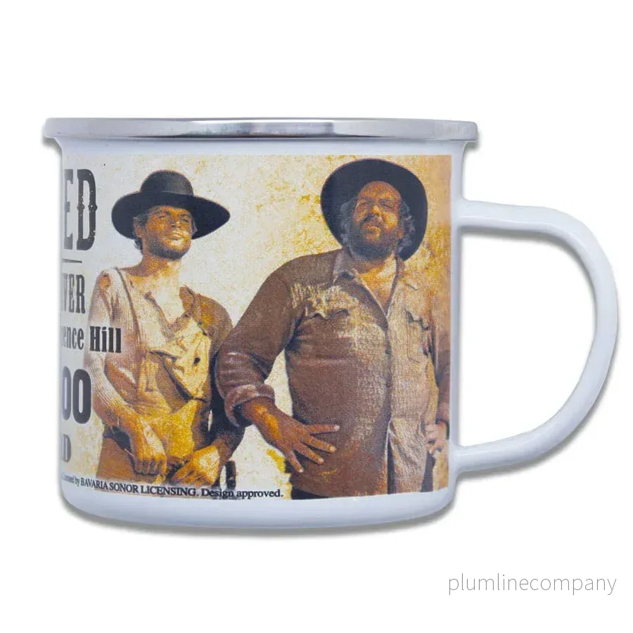 Bud Spencer & Terence Hill Emaljmugg Wanted 500 ml Bud Spencer & Terence Hill Emaljmugg Wanted 500 ml