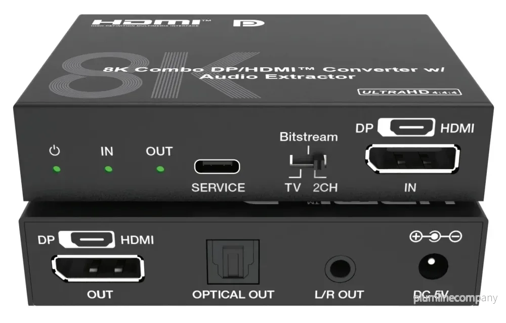 NÖRDIC 8K 30Hz DP/HDMI Kombo Extractor-omvandlare, SPDIF Stereo L/R Dolby ATMOS DTS-HD Master HDR Pass through EDID NÖRDIC 8K 30Hz DP/HDMI Kombo Extractor-omvandlare, SPDIF Stereo L/R Dolby ATMOS DTS-HD Master HDR Pass through EDID