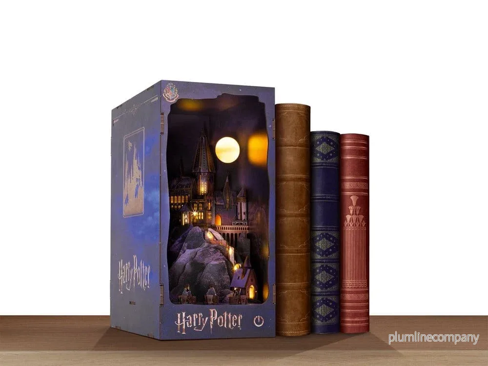 Harry Potter Miniatyräventyr Bokhylla MiniDiorama Hogwarts Slott 18 cm - Bild 3