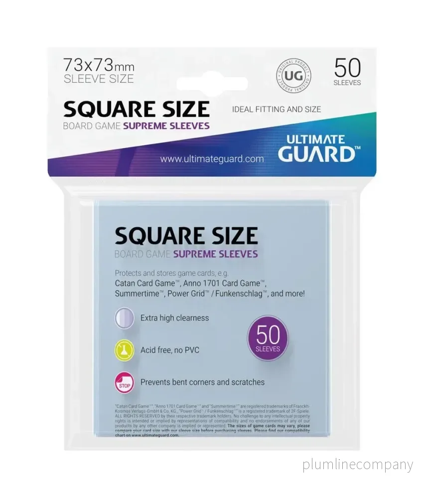Ultimate Guard Supreme Sleeves för Spelkort (Square) - 50 Pack - Bild 2