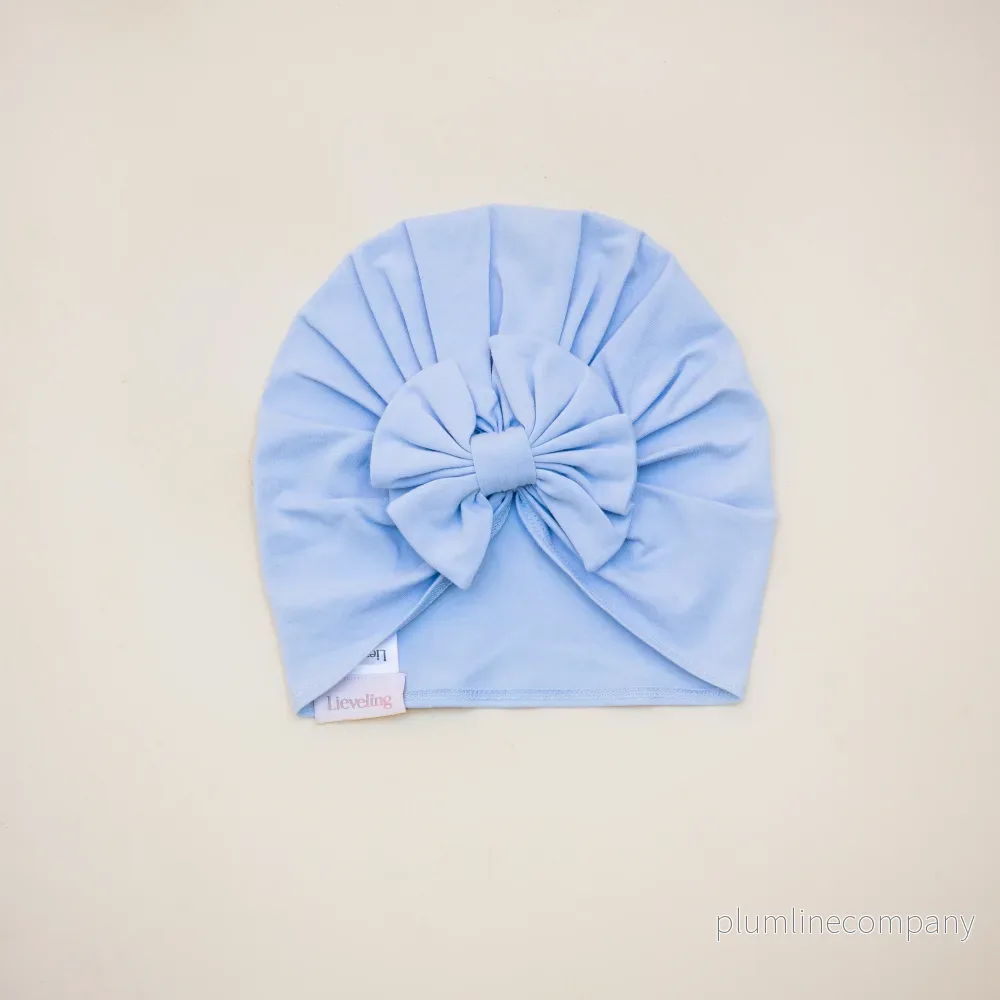 Lieveling Rosett Turban Ekologisk Bomull Sky Blue Lieveling Rosett Turban Ekologisk Bomull Sky Blue