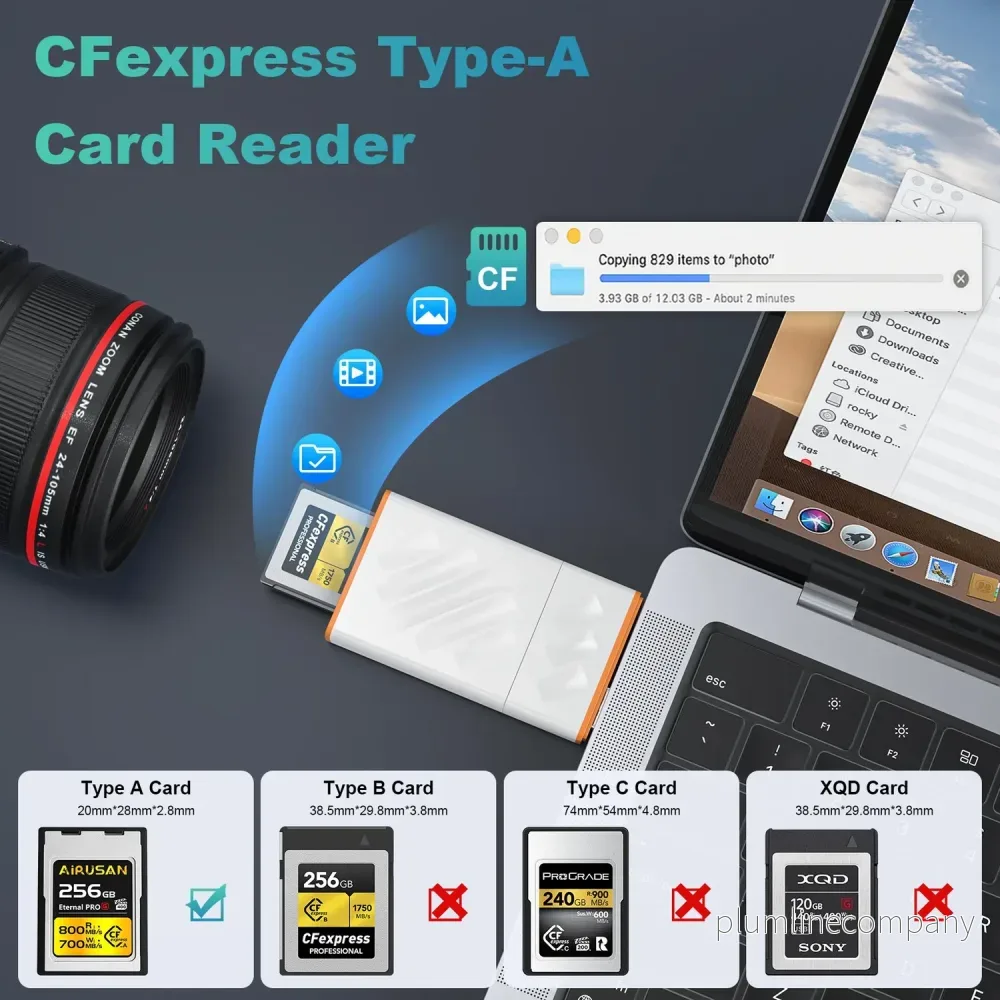 NÖRDIC USB-A, USB-C 3.0 Kortläsare CFexpress Type A UHS-I - Bild 2