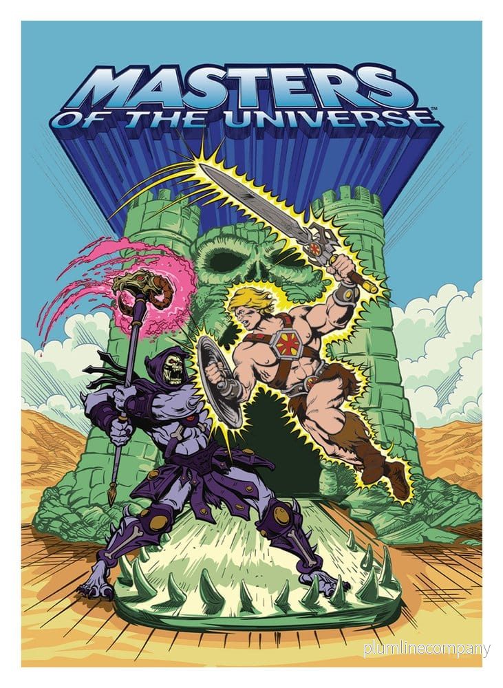 Masters of the Universe Konsttryck He-Man & Skeletor Begränsad Upplaga 42 x 30 cm Masters of the Universe Konsttryck He-Man & Skeletor Begränsad Upplaga 42 x 30 cm