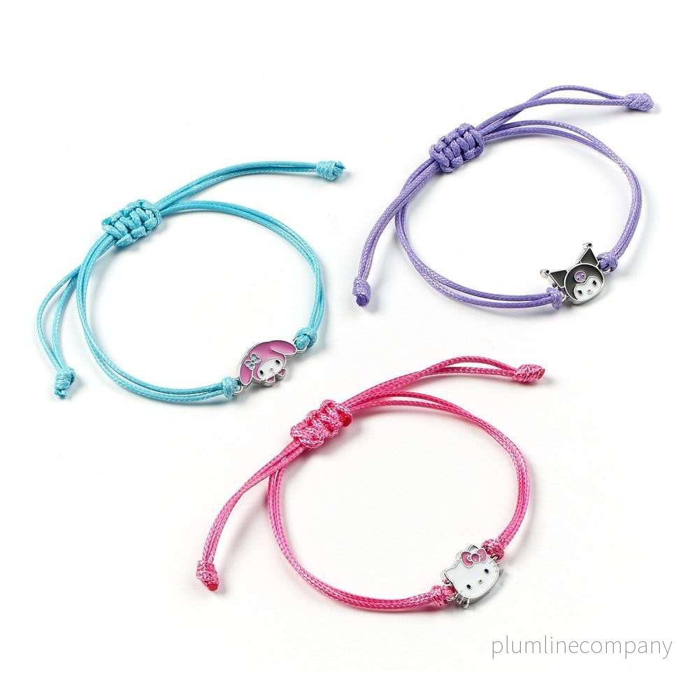 Sanrio armband 3-pack Hello Kitty, Kuromi och My Melody Sanrio armband 3-pack Hello Kitty, Kuromi och My Melody