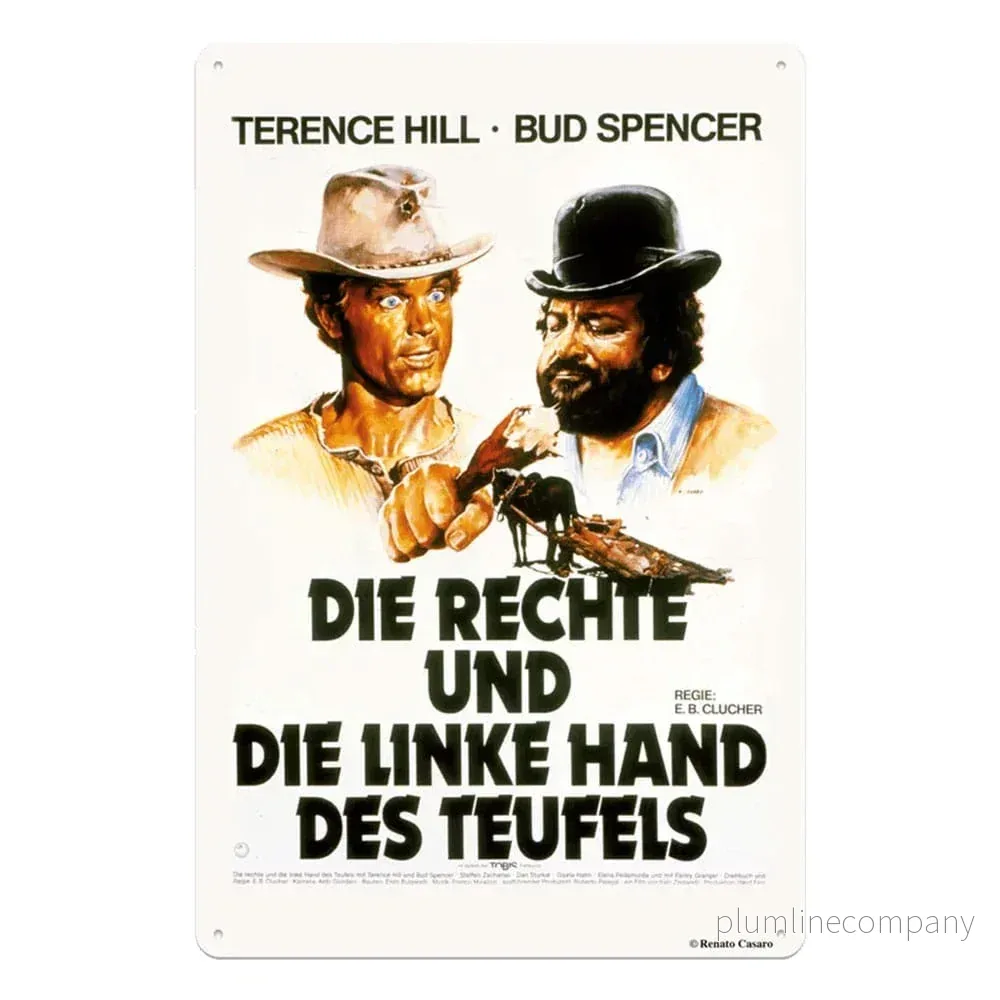 Bud Spencer & Terence Hill Tin Sign – Rechte und Linke Hand des Teufels 20 x 30 cm Bud Spencer & Terence Hill Tin Sign – Rechte und Linke Hand des Teufels 20 x 30 cm