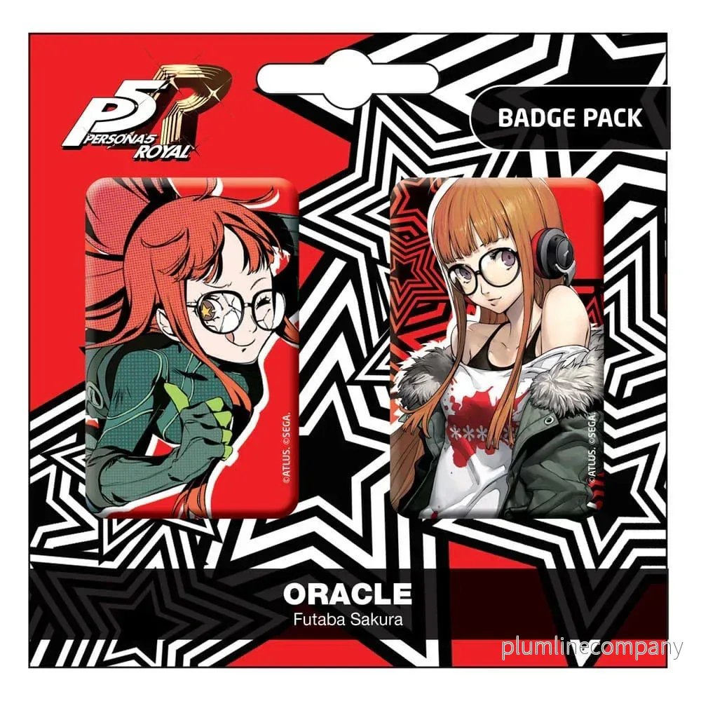 Persona 5 Royal Pin Badges 2-Pack – Oracle & Futaba Sakura
