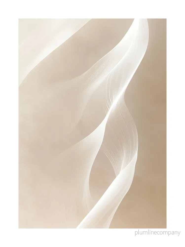 Fluid White Harmony Poster