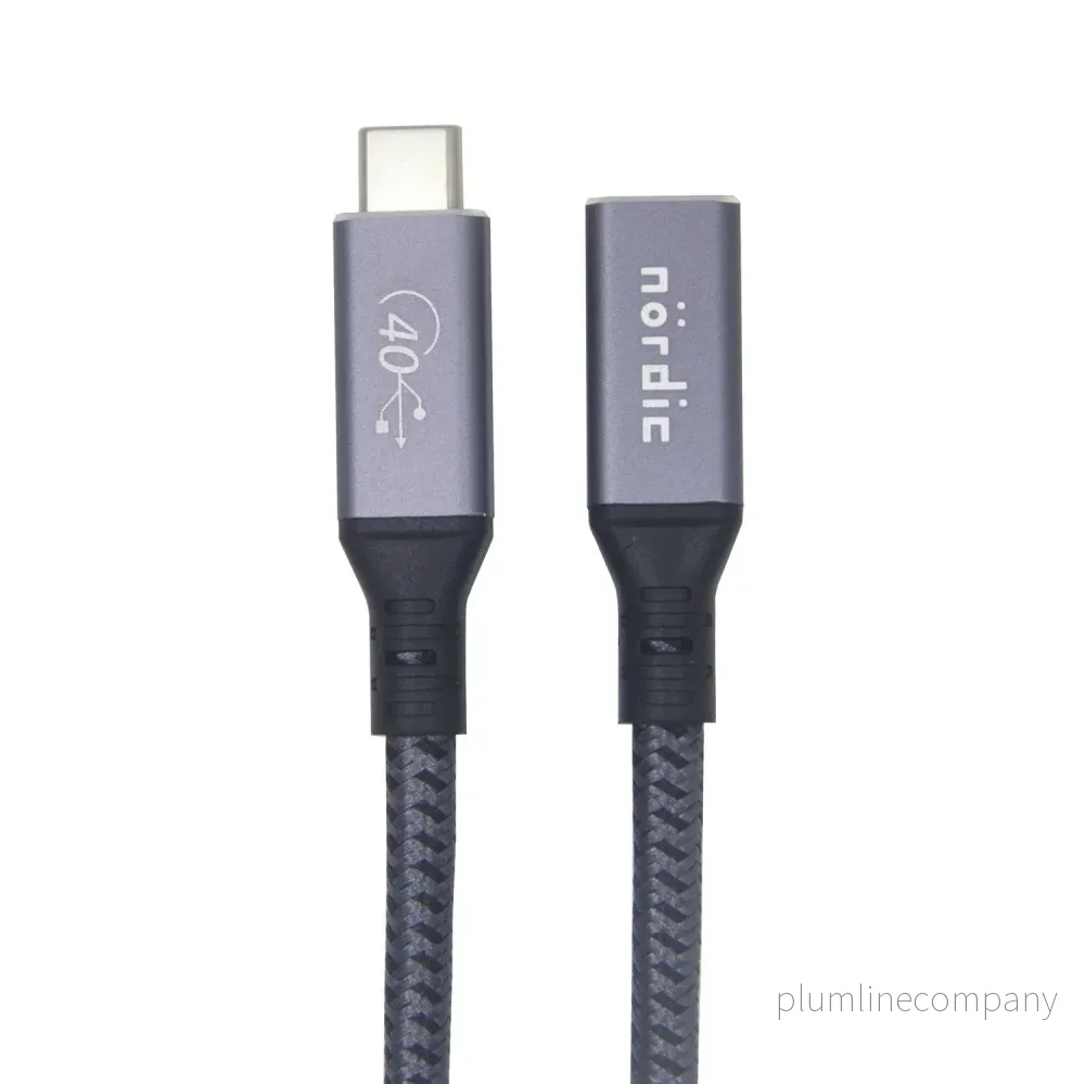 NÖRDIC USB 4 förlängningskabel 50cm 40Gbps 240W 8K60Hz