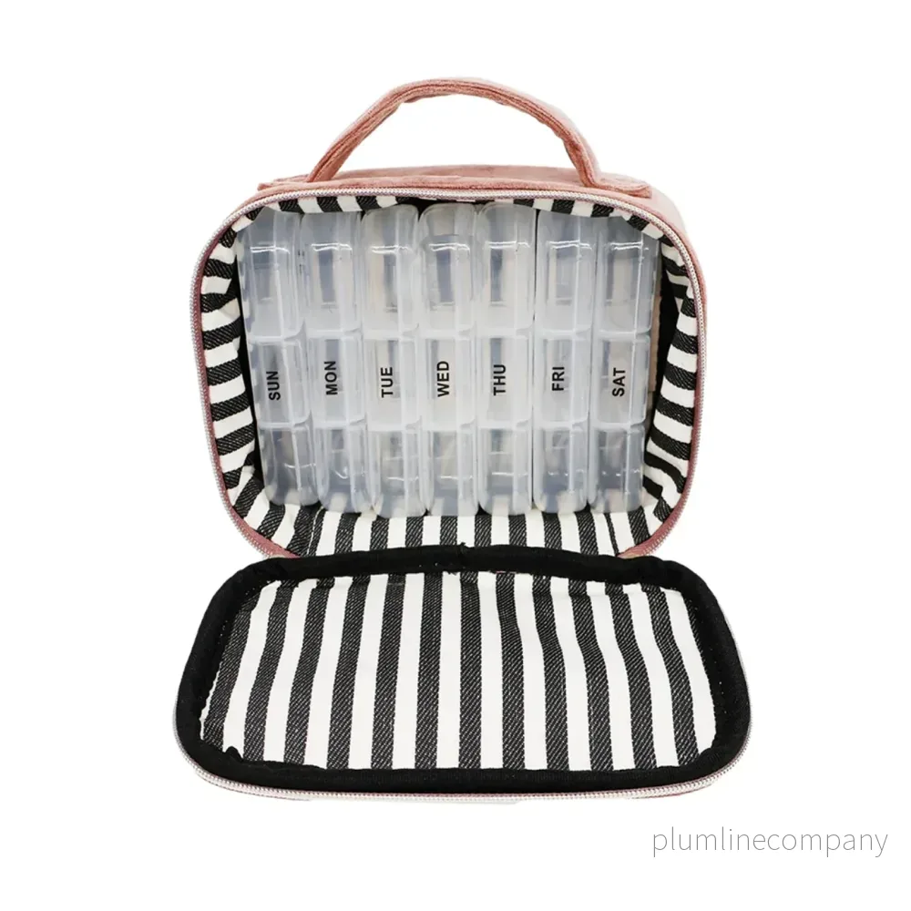 Necessär tabletter Rosa sammet, bag-all - Bild 2