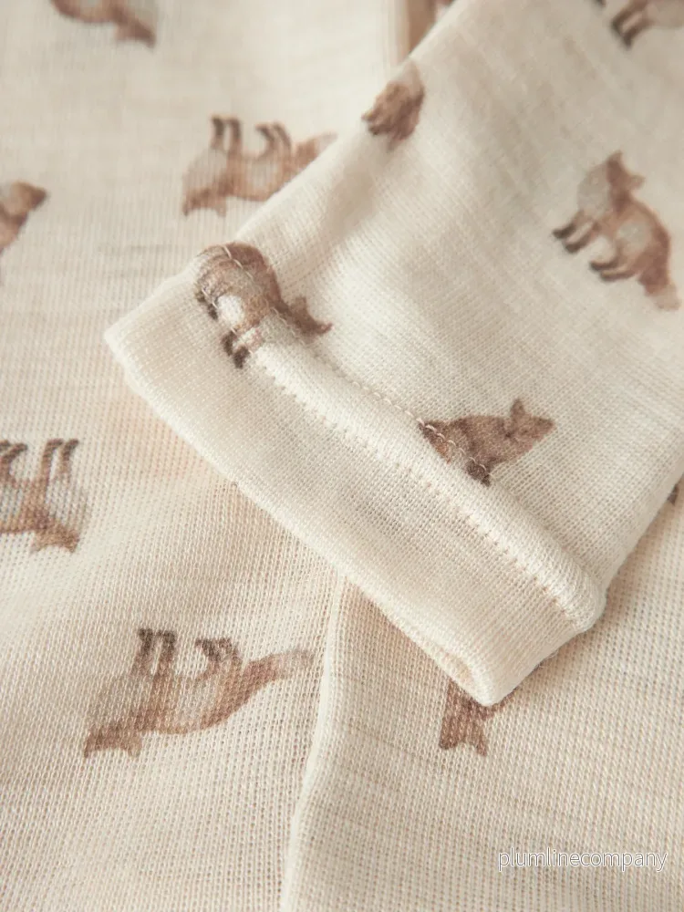 Ull-leggings - NBMNALU WO/MO SLIM LEGGING LIL NOOS - Turtledove FOX - Bild 3