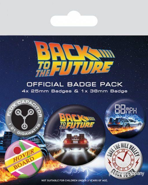 Back to the Future Pin-Back Buttons 5-Pack DeLorean Back to the Future Pin-Back Buttons 5-Pack DeLorean